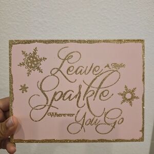 Celebrate It Blush Baby Pink -Leave A Little Sparkle Wherever You Go Wall Decor